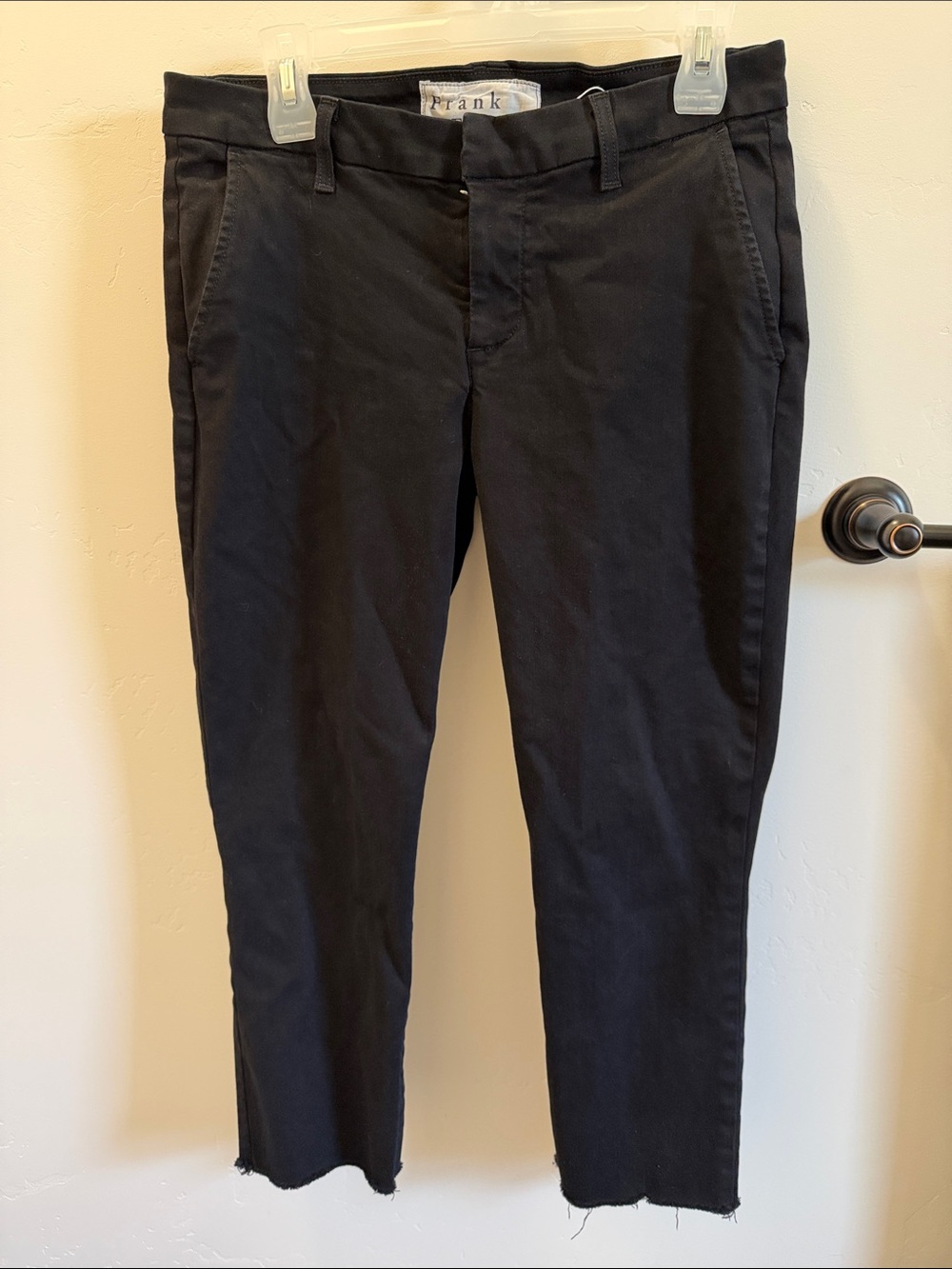 Frank & Eileen Black Slim Chino Pants